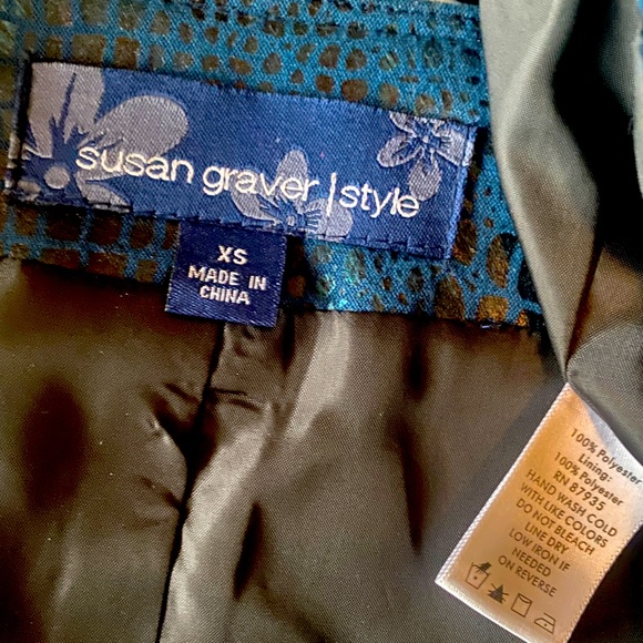 💙SUSAN GRAVER💙CROC EMBOSSED FAUX LEATHER A-LINE LINED ZIP JACKET NWOT🐊 - Picture 6 of 12